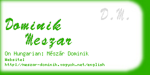 dominik meszar business card
